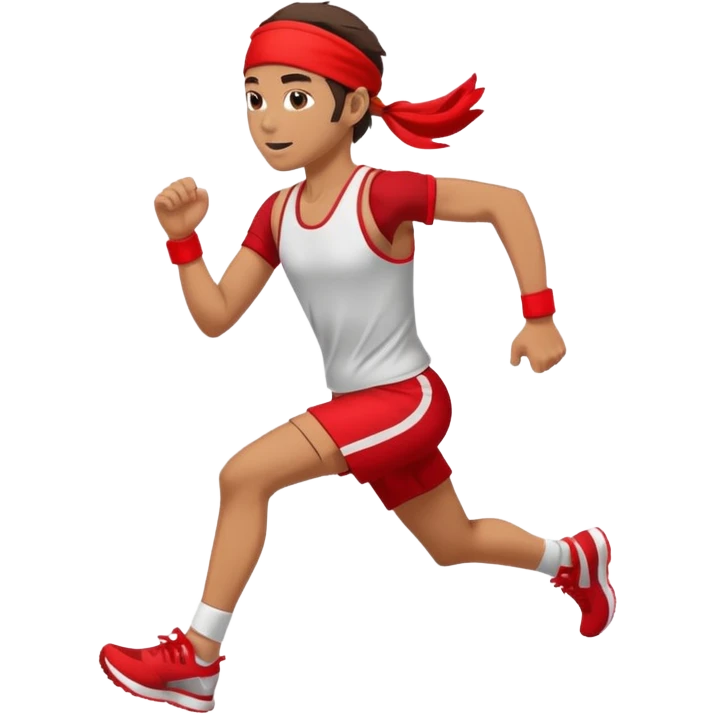 Runner with red headband emoji