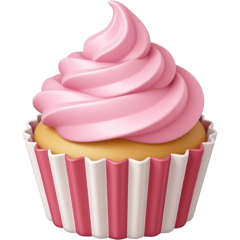 Cupcake with pink icing emoji