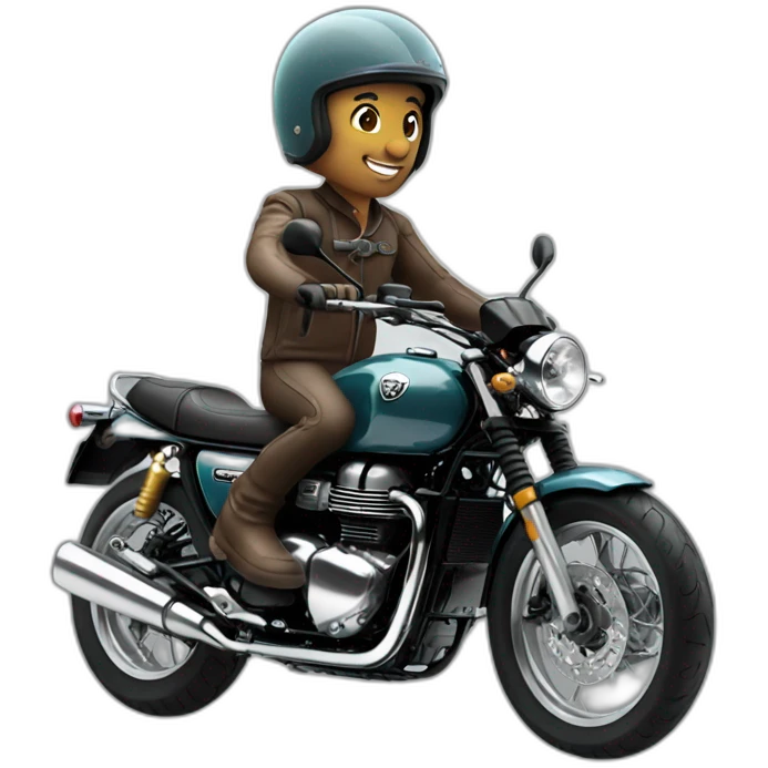 Rider triumph wheeling emoji