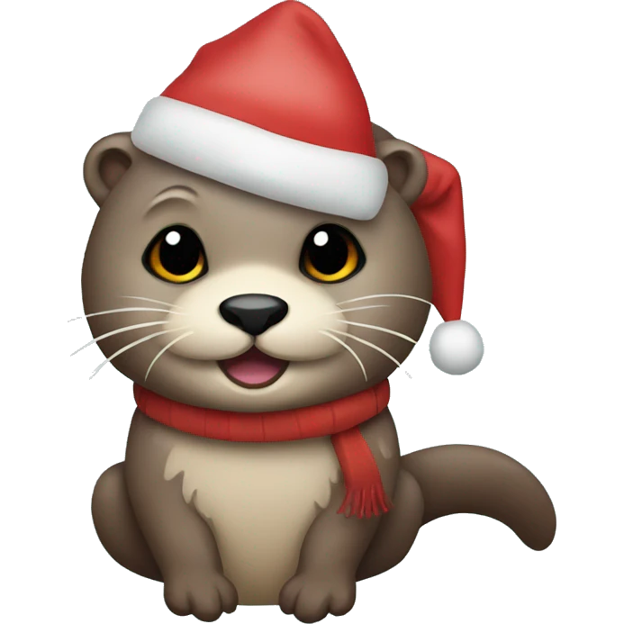 Christmas otter emoji