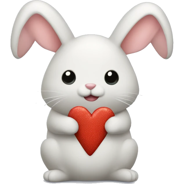 Conejos con corazon emoji