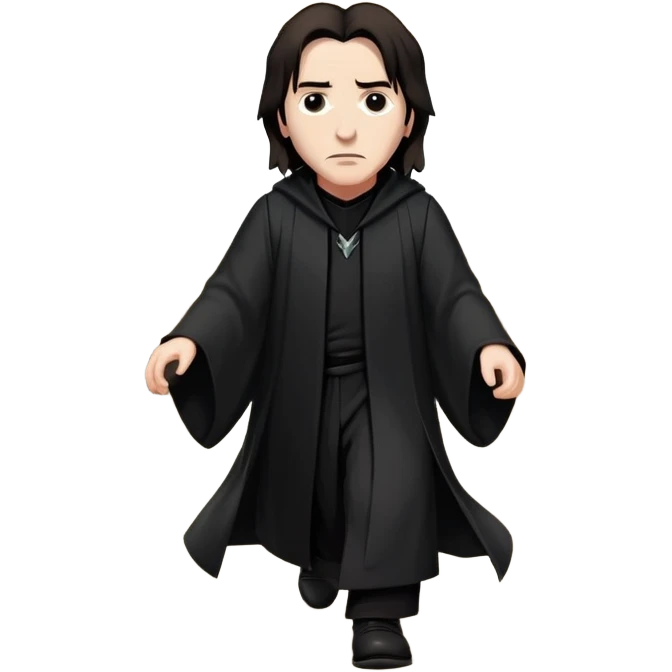 Professor Snape chasing Harry Potter down a hallway emoji
