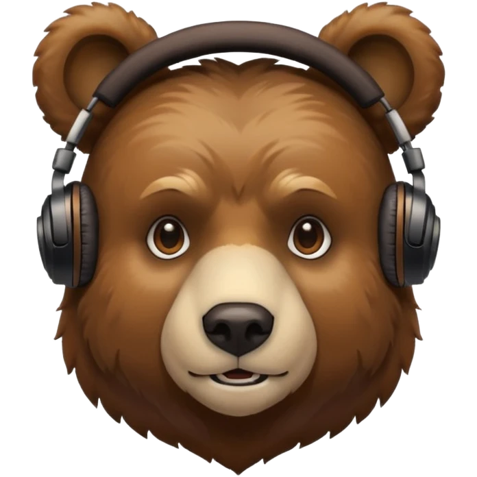 Bear with gamer headphones  emoji