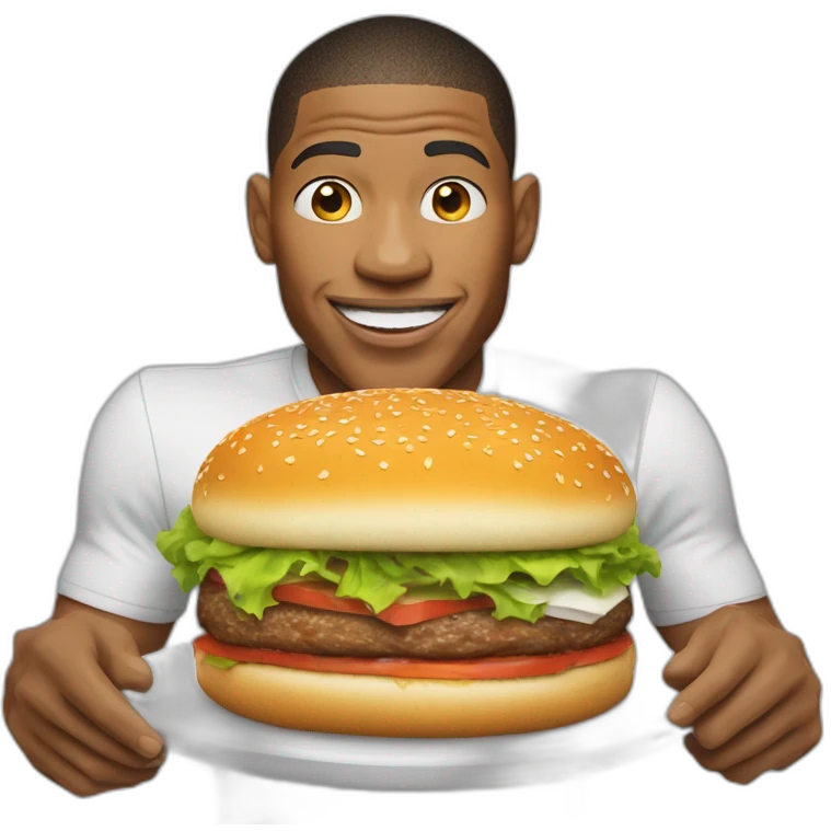 Burger qui mange kilyan mbappe emoji