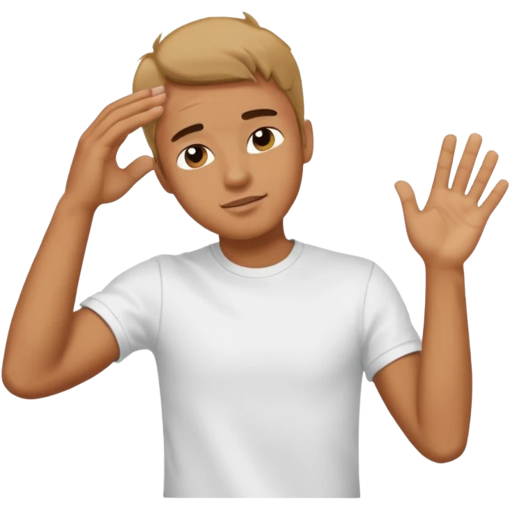 Un mec qui fait un dab emoji