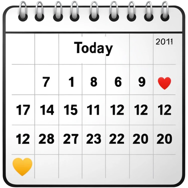 calendar showing today's date emoji