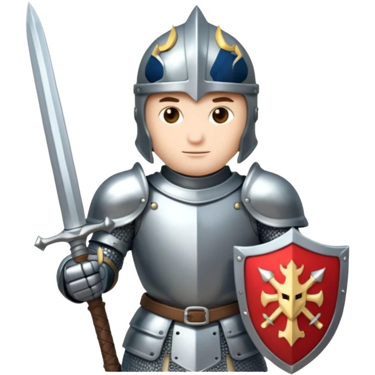 Armored knight with shining sword emoji