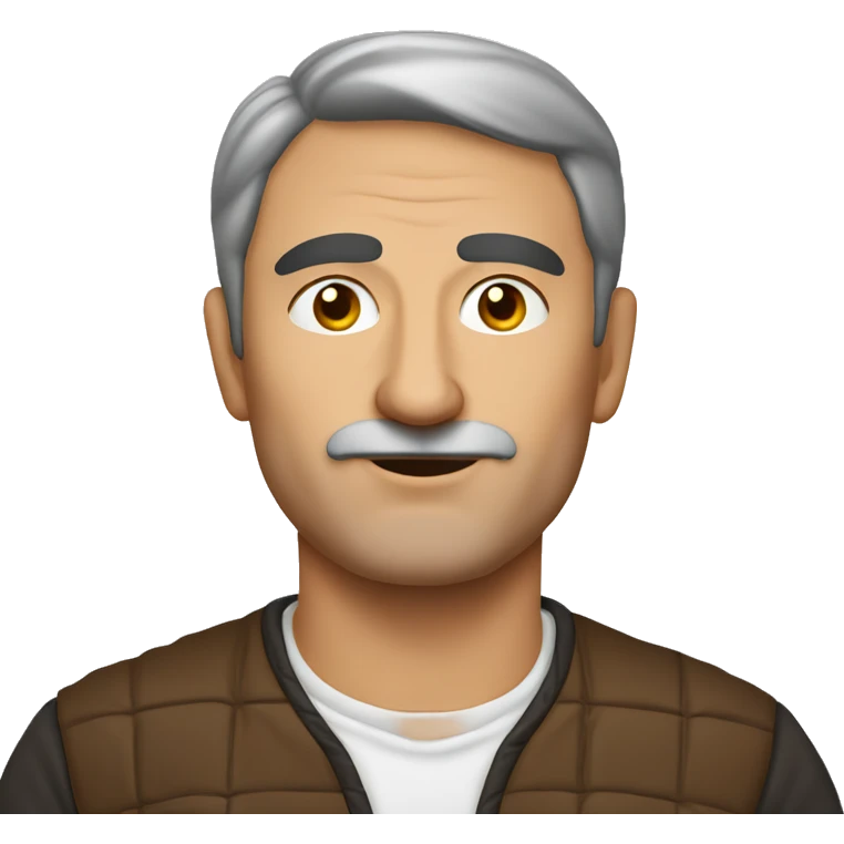 middle aged man with an unibrow drinking turkish tea emoji
