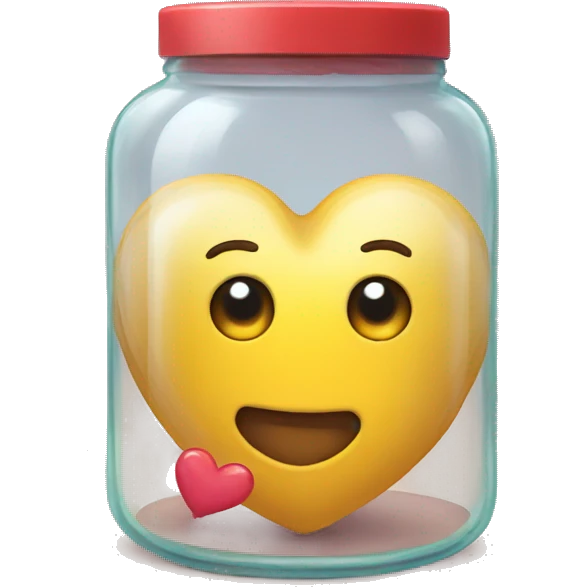 heart inside a glass jar emoji