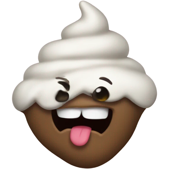 A poop wearing a white dress  emoji