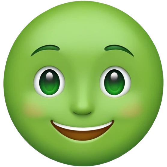 green face emoji with smile emoji