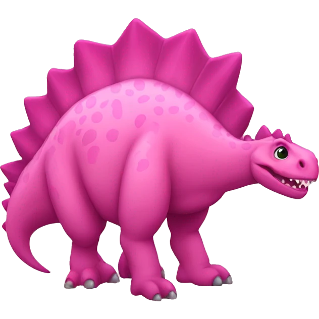 A pink dinosaur emoji