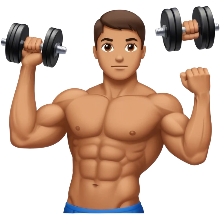 bicep side view holding a dumbbell emoji