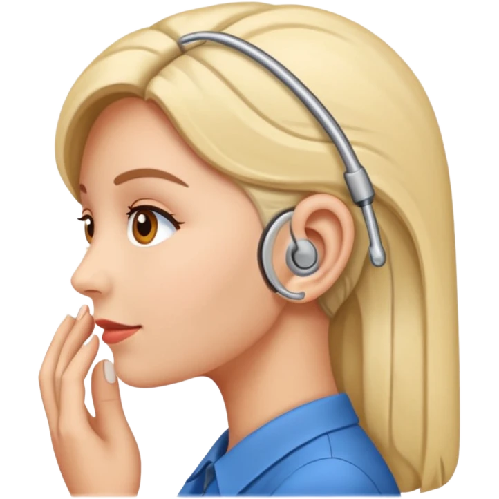 woman with hearing aid emoji