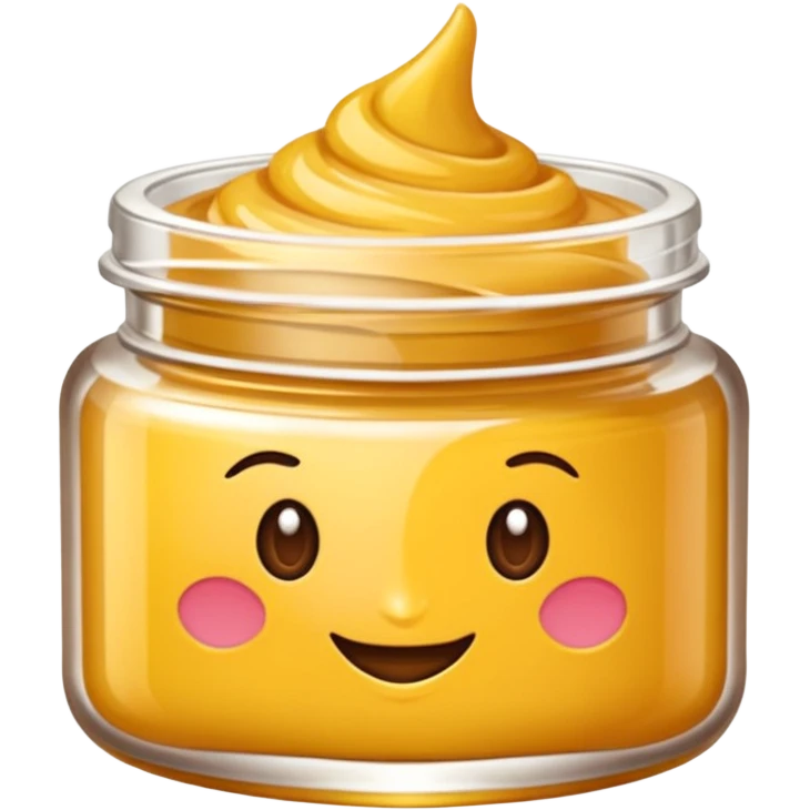 Produtos de beleza delicado com tampa dos potes dourados e fundo transparente pra usar como figurinha emoji