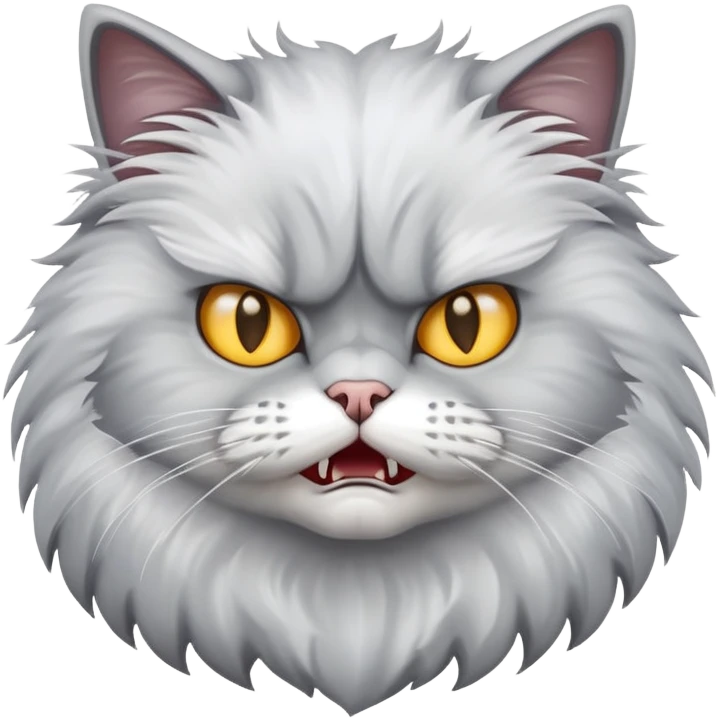 Cat getting mad emoji