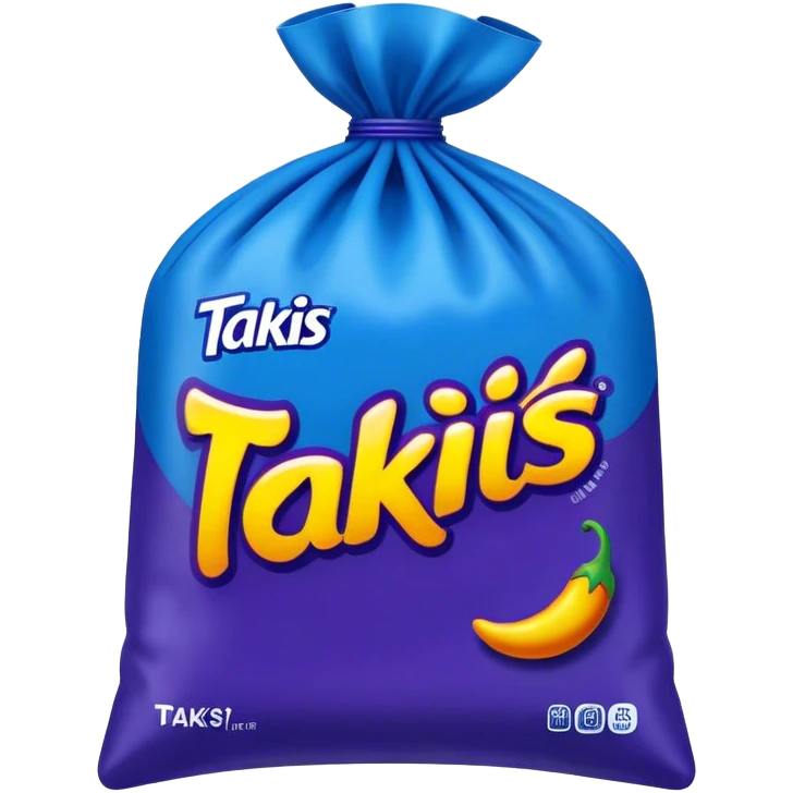 Blue heat takis bag emoji