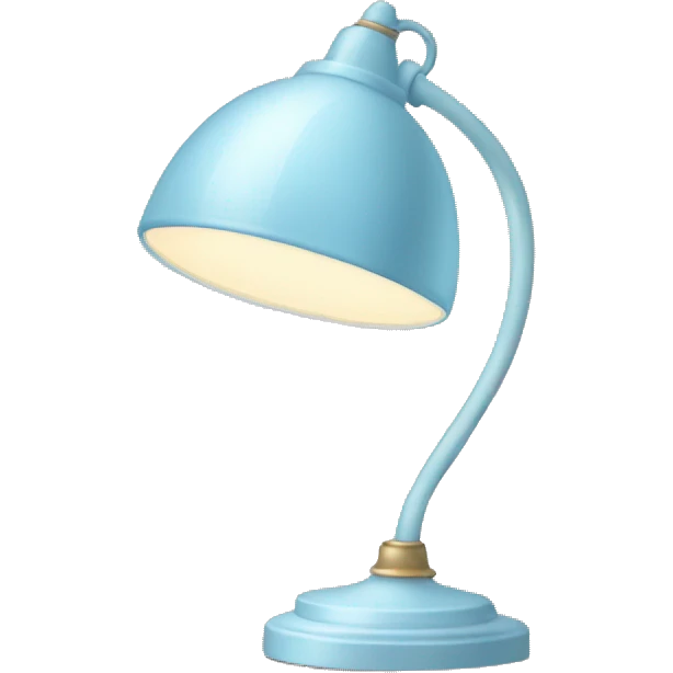 Pastel blue lamp emoji
