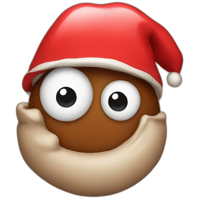 poop emoji wearing red cap emoji