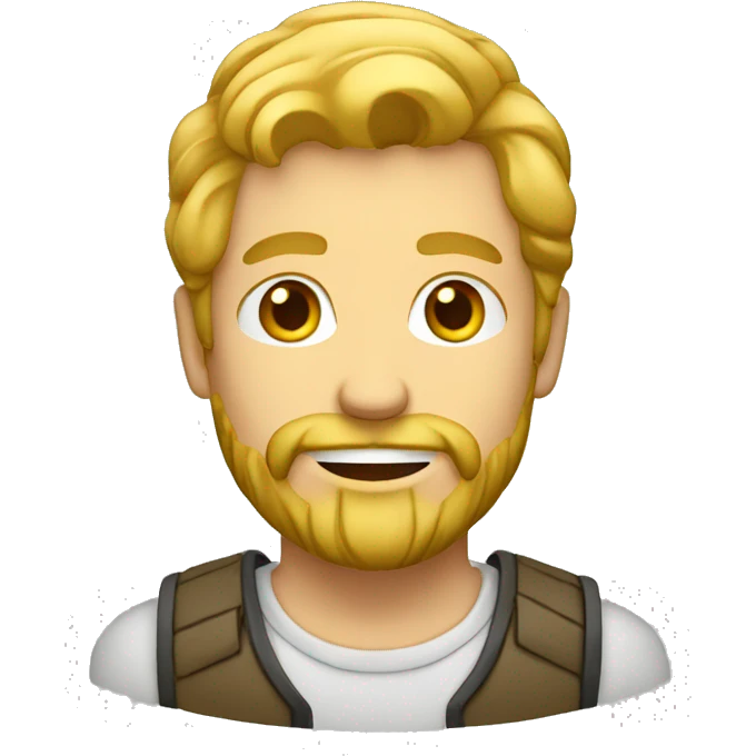 Homme blond avec une barbe emoji