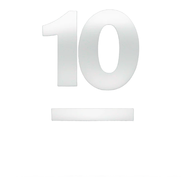"A grey colour square with rounded corners and the number 10 written on it." emoji