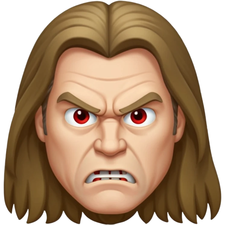 angry long haired man  emoji