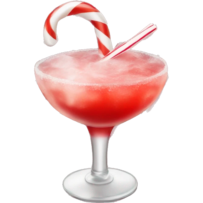 Candy cane cocktail emoji