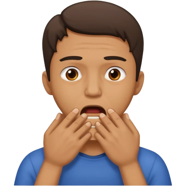 Emoji using this 🙎‍♂️ but I want him holding his throat with 2 hands emoji