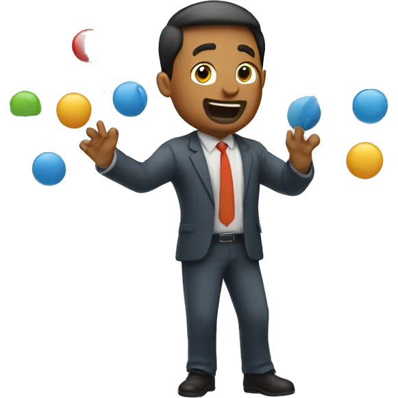 project manager juggling project emoji