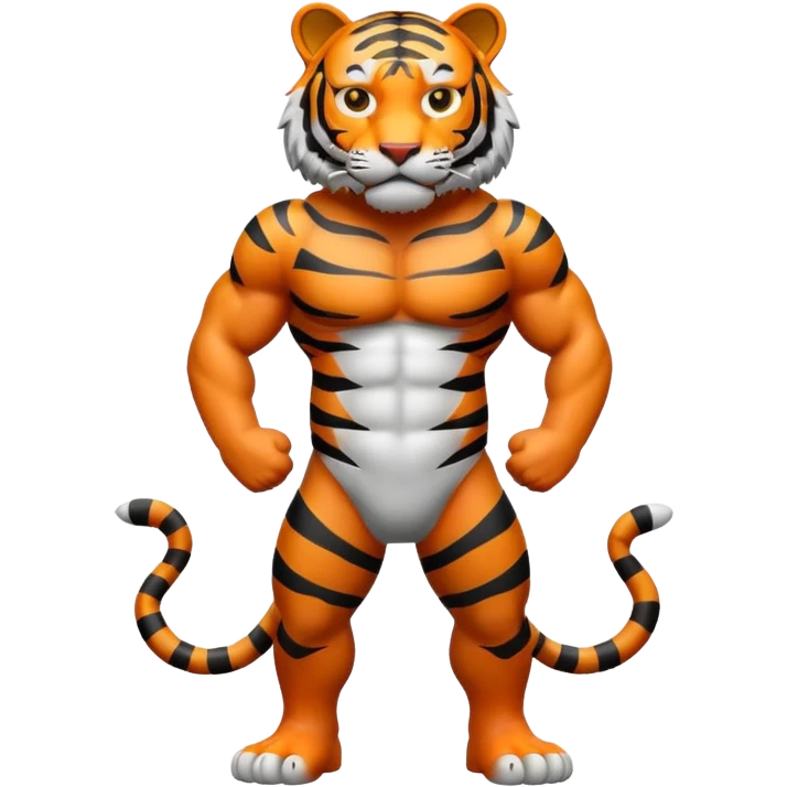 Tiger emoji, full body, 3D emoji style emoji