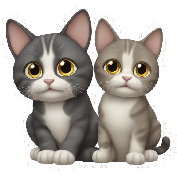 Three cats  emoji
