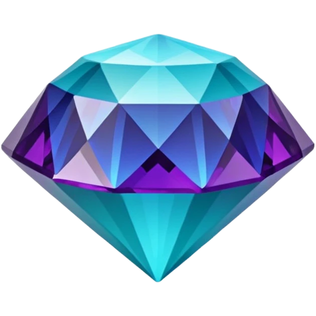 Multichrome colorshifting from dark purple to blue to turquoise,  diamond emoji
