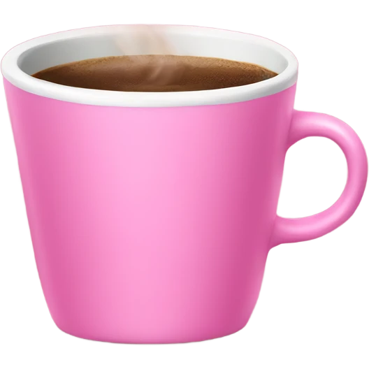 Coffee in a pink mug emoji