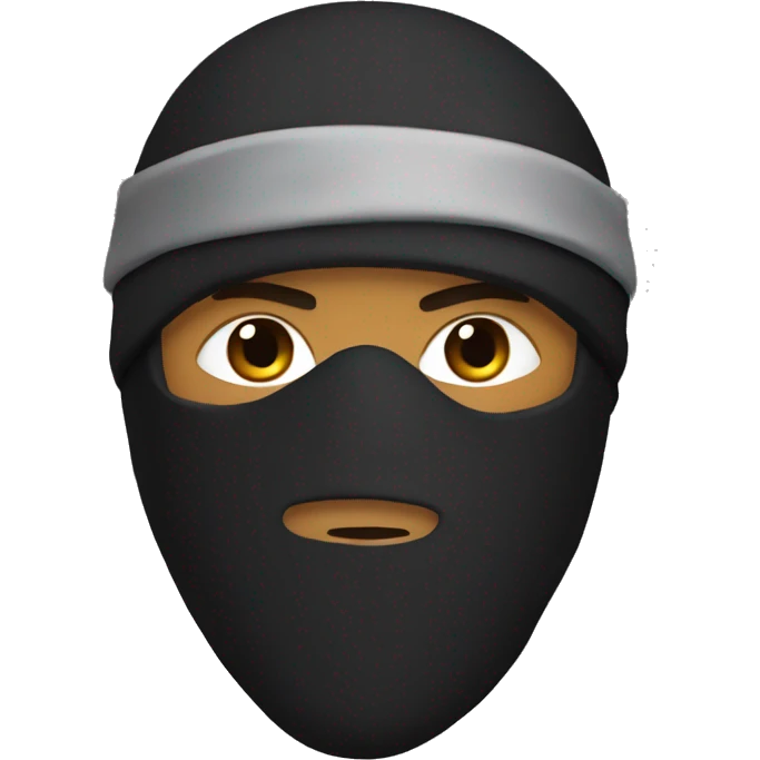 Ninja with ered  emoji