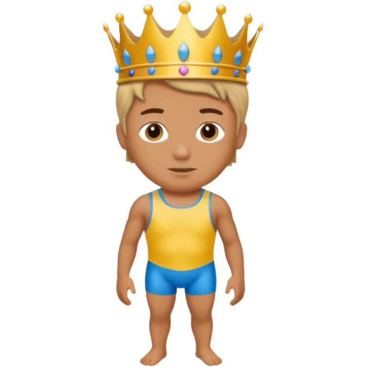 king in swimming costume  emoji