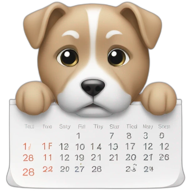 calendar with white page emoji