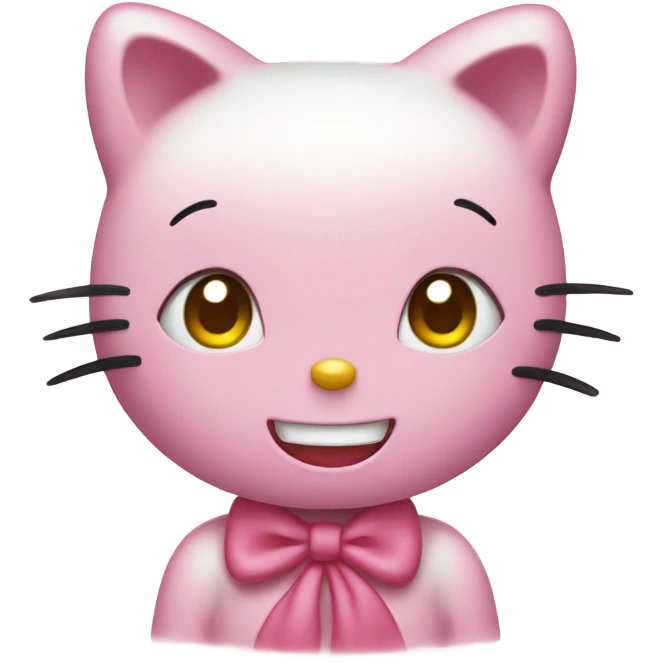 Hello kitty blushing emoji