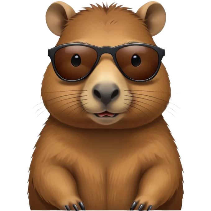 capybara with dark stylish sunglasses emoji