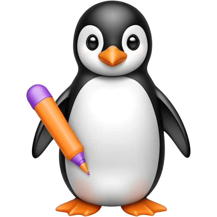 penguin holding dildo emoji