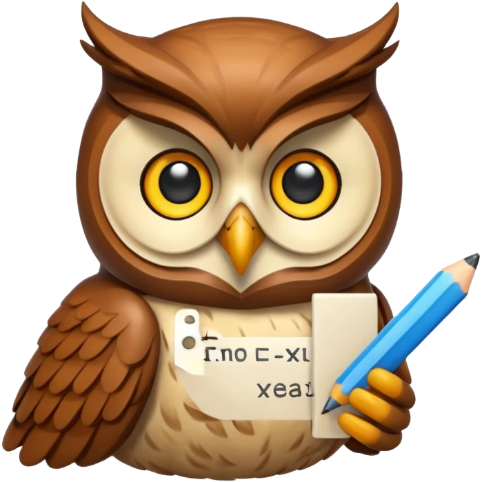 code writing owl emoji