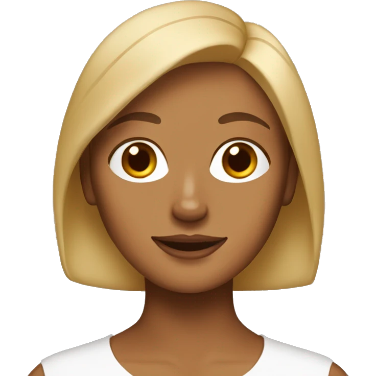 blonde woman with brown and white chiweenie emoji