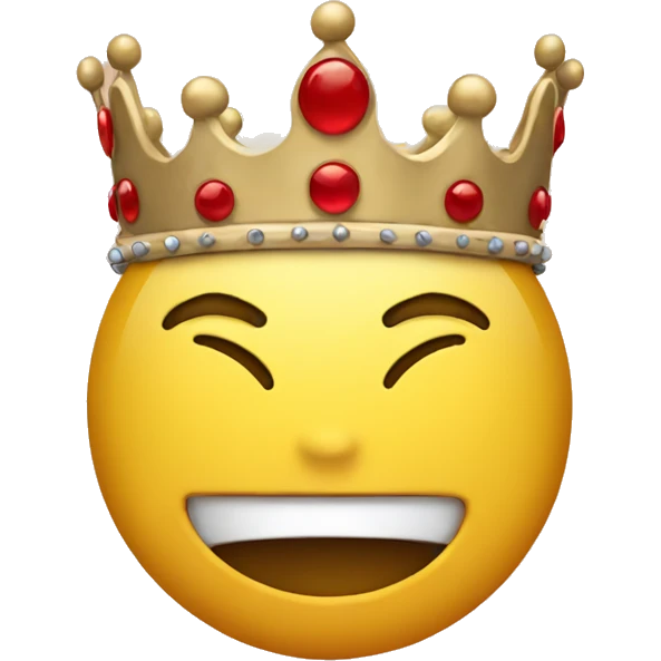 Emoji with crown on a emoji