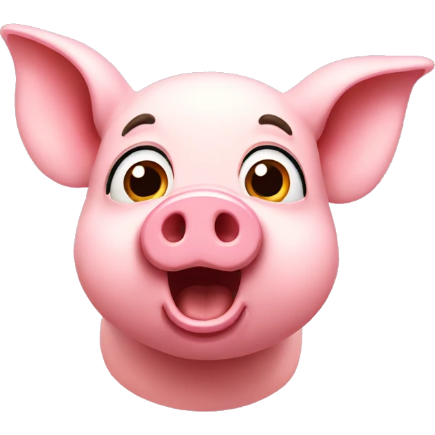 The surprised pig emoji