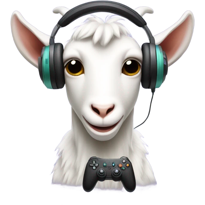 Goat playing Fortnite emoji