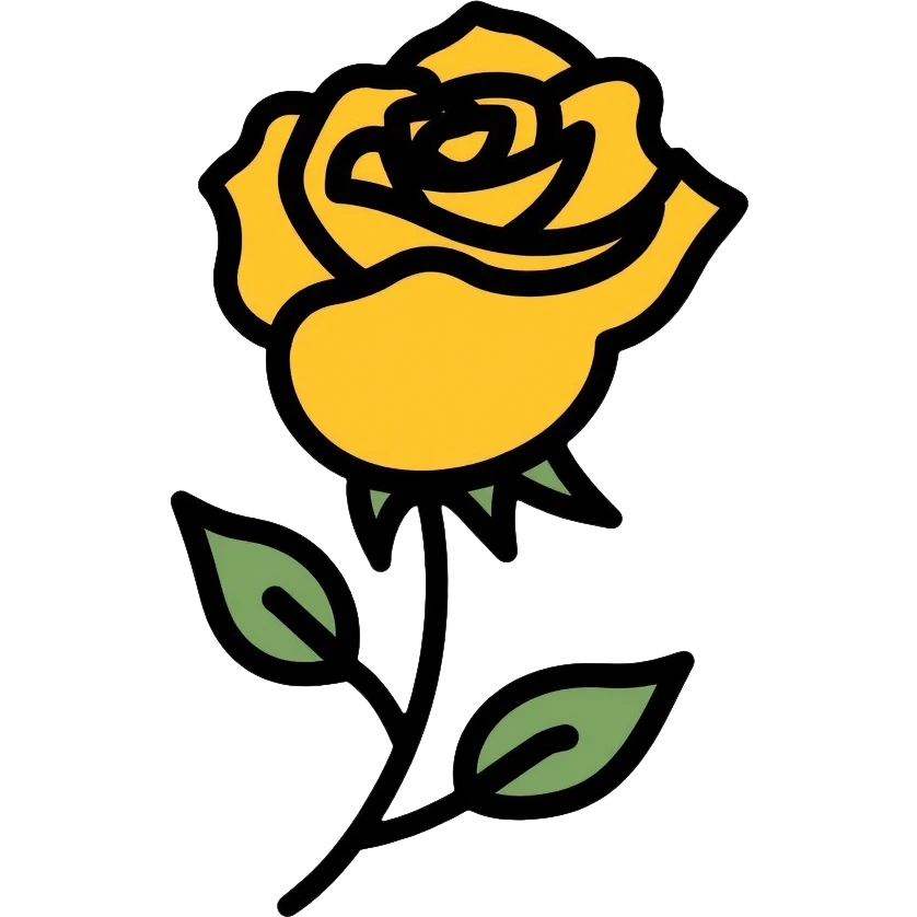 yellow rose flower emoji