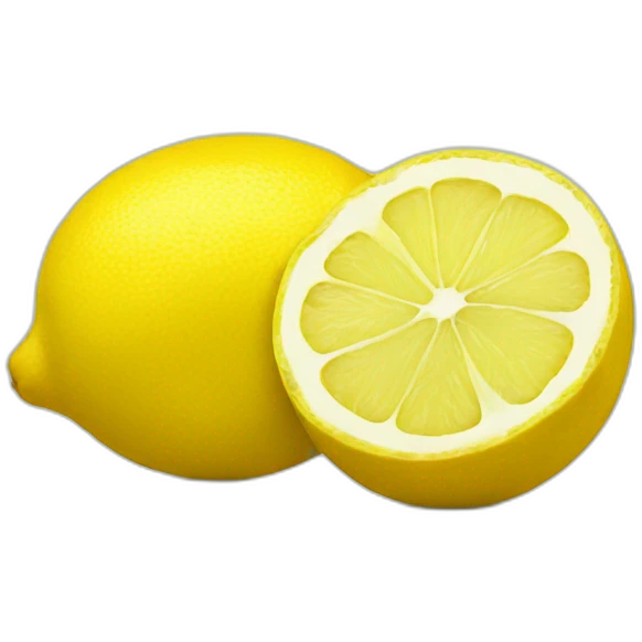 cutted lemon emoji