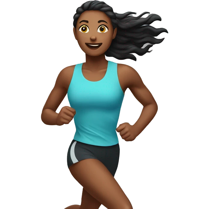 Fit girl running emoji