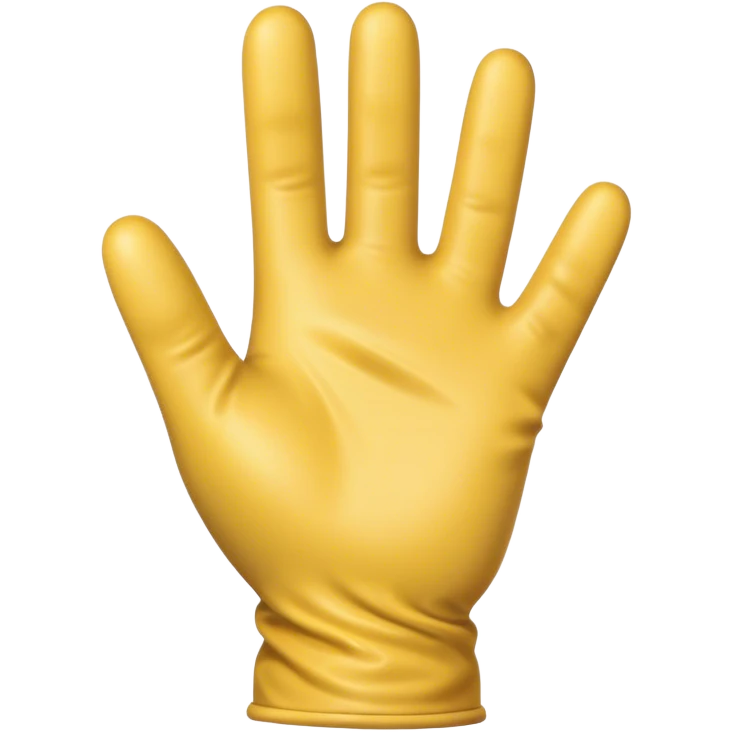 Transparent hand in glove  pointing emoji