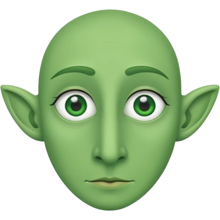 A green head with a green long nose emoji