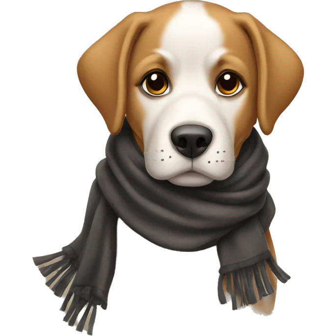 perro con bufanda emoji